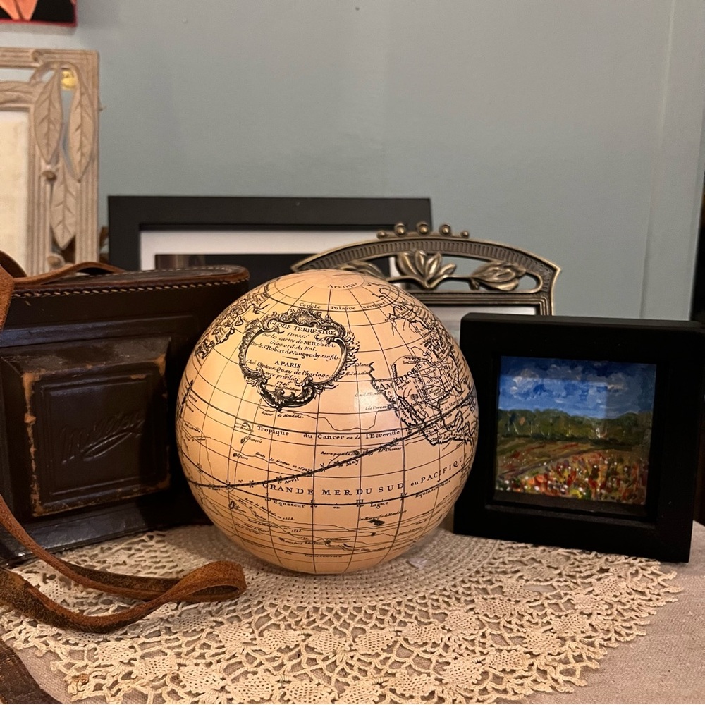 Decorative vintage inspired globe.